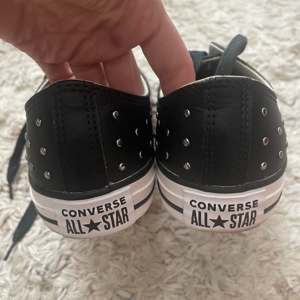 Converse Studded Leather Low Top Sneakers RARE 9 - Picture 4 of 7